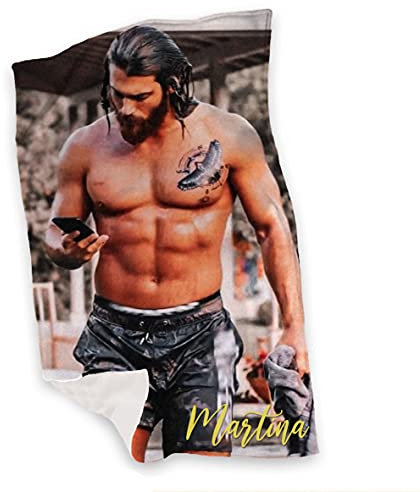 nessuna marca Can Yaman Asciugamano Telo Mare Personalizzato 4 Varie Misure Personaggi Collezione Idea Regalo Estate Mare Piscina Vacanze Daydreamer Le Ali del Sogno Bitter Sweet Mr.Wrong (130x180cm)