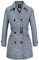 Wantdo Damen Frühling Jacke Winddichte Cabanjacke mit Schulterknöpfen Schulterklappen Slim Fit Lange Jacken Verstellbare Gürtel Mantel Mehrfarbig 40