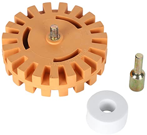Ausla Gummikleber-Entferner, 4-Zoll-Aufkleber-Entferner, Radierer, Gummi-Bohrmaschinenaufsatz mit Adapter Zum Entfernen von -Aufklebern, Klebstoffen