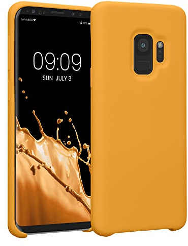 kwmobile Hülle kompatibel mit Samsung Galaxy S9 Hülle - Silikon Handy Case - Handyhülle weiche Oberfläche - kabelloses Laden - Mango