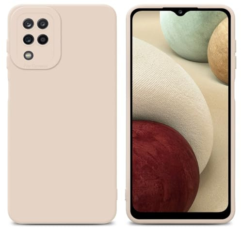 Cadorabo Hülle kompatibel mit Samsung Galaxy A12 / M12 Schutzhülle TPU Silikon Case Liquid Design mit Kameraschutz Slim Kratzfest Weiche Gummi mit Rundumschutz Case Hülle für Galaxy A12 / M12 in Rosa