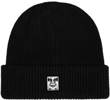 Obey Icon Patch Cuff Beanie Mütze Strickmütze schwarz