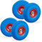 Relaxdays Roue de Diable, Lot de 4, Caoutchouc, 260x85 mm, increvables, 16 mm, 4.1/3.5-4 essieu, jusqu'à 150 kg, Bleu-Rouge