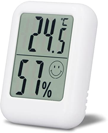 Digitales Thermometer Hygrometer, Tragbares Thermometer innen Hygrometer mit hoher Genauigkeit und magnetischem für den Temperatursensor Im Gewächshaus Im Keller