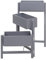 Mendler Pflanzregal T275, Standregal Blumenständer Pflanzkasten, 65x108x15cm, Holz Shabby-Look Vintage - grau-blau