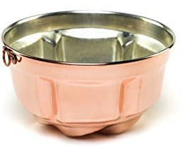 Hakart Kupfer-Kuchenform, handgefertigt, 12,7 cm, kleine antihaftbeschichtete Gugelhupfform, Geschenke für Mutter, handgefertigte runde Pfanne