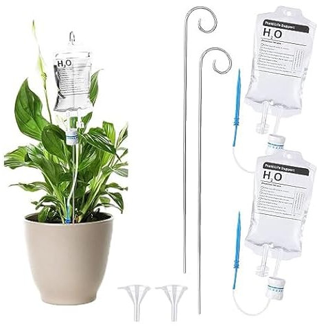 YOUNLEN 2 Unidades Bolsa Dispositivos Automáticos de Riego Para Plantas, Sistema AutomáTico de Riego de Plantas Con Bolsa de Agua de 350 ml, Para JardíN BonsáIs y Flores de Riego Para Plantas