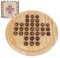 Solides Holz Solitaire Spiel, Klassisches handgefertigtes Gummibaumholz-Brettspielzeug mit 33 geschliffenen Holzkugeln, Strategiesches Denkspiel für Kinder und Erwachsene