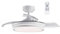 wonderlamp - Ventilador techo LED ILSA MINI con Aspas Retráctiles, Motor DC Silencioso, 3 CCT Regulable 45W, Blanco