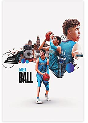 THEGIS LaMelo Ball 6 Leinwandposter Schlafzimmer Dekor Sport Landschaft Büro Zimmer Dekor Geschenk Unrahmen-Stil 30 x 45 cm