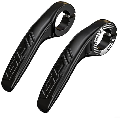 CWOQOCW Premium-Fahrradgriffe mit Carbon-Vorbauenden – ergonomisch, leicht und bequem für MTB, Rennrad, Mountainbike, Fahrrad, mehrfarbig (schwarz)