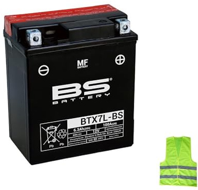 KOMPATIBEL MIT Piaggio Vespa Primavera 4T 3V IE ABS E5 125 per Anno 2020 al 2022 Batterie YTX7L-BS BS BTX7L-BS BEREIT UND GELADEN GELIEFERT 6AH Ampere 12 Volt BATTERIEN 113X70X130MM