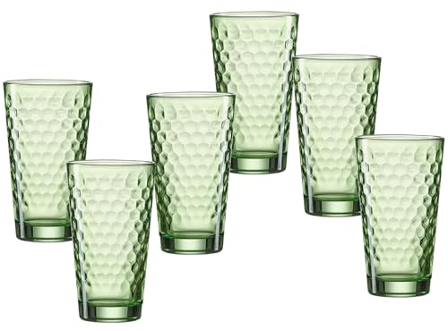 Ritzenhoff & Breker Longdrinkgläser-Set Favo, 6-teilig, Grün, Glas
