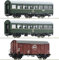Roco 6200010 H0 3er-Set 2: Personenzug der DR Reko-Sitzwagen Baage, Güterwagen GMS