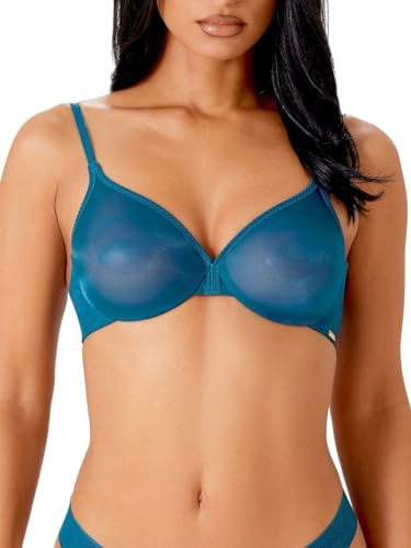 Gossard Damen Glossies Sheer Molded BH - Everyday Basic Convertible Träger Rosa (Paradise Pink), 80D, Blau (Teal), 65E
