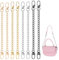 8 Stück Taschenkette, 20 cm Taschengurte zum Wechseln 4 Farben Metall Verlängerungsketten Schulterriemen Flach Ersatz Kette Kettenverlängerung für Damen Handtaschen Umhängetasche Geldbörse