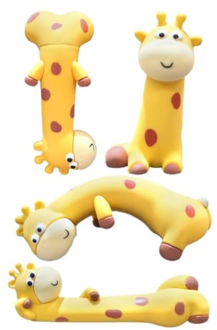 JINGLING Car Screen Desk for Computer Monitor | 4X Giraffe Desk Toy Ornament - Creative Animal Collectible Figures Desk Toy Ornament for Car