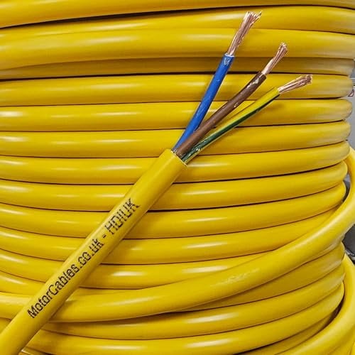 HDIUK 4mm Arctic Grade Cable 3183AG4 3-Core Coil (5 Metres, Yellow)