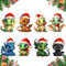 YGCHEN Weihnachten Drachen Anhänger Weihnachtsanhänger Christbaumschmuck Weihnachtsdeko Dinosaurier Ornament Weihnachtsbaumschmuck 2D Acryl Drache Hängende Weihnachten Deko