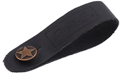 Wdfnexalai Tracolla in pelle con gancio per chitarra classica acustica, Nero , Taglia unica