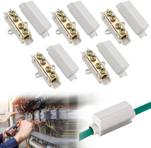 LPZMPZ Kabelverbinder Klemmleiste für 2,5 Bis 16 mm² Draht Klemmblock Verbindungsklemmen Leiter Klemmen Elektro Hauptleitungsabzweigklemme Anschlussklemmen Reihenklemme 1000 V 100 A