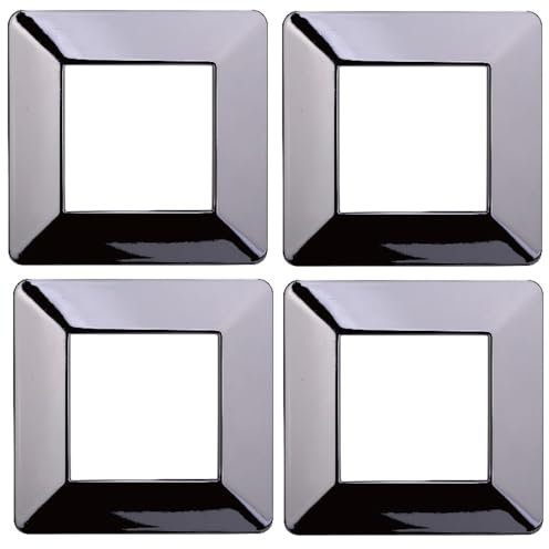 Placca compatibile ViMAR plana, Placche In Plastica set 4 pezzi 2 posti per sostituzione placche esistenti - si adattano perfettamente a supporto originale