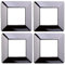 Placca compatibile ViMAR plana, Placche In Plastica set 4 pezzi 2 posti per sostituzione placche esistenti - si adattano perfettamente a supporto originale