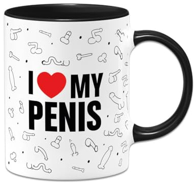 Tassenbrennerei Tasse - I love my Penis - Kaffeetasse lustig - Geschenk für Mann, Männer - Rundumdruck