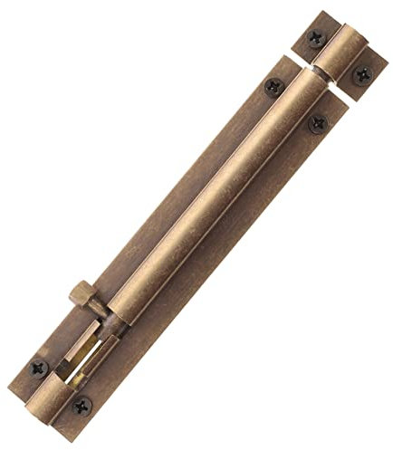 Angoily Verrou de Porte Coulissant Cuivre Pêne à Barillet pour Porte Intérieure Serrure Ancienne pour Bois