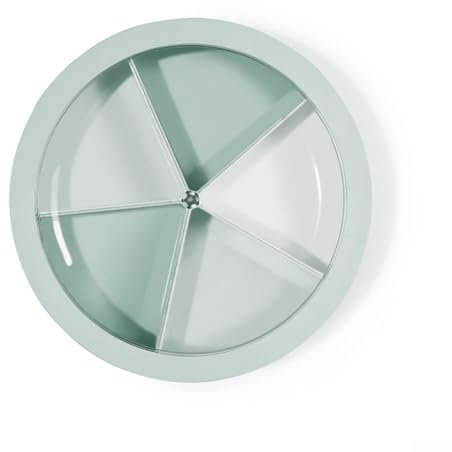 Plato de aperitivos de diseño inteligente para mantener tus golosinas organizadas y accesibles (verde)