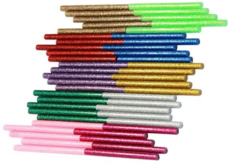 Housoutil 200pezzi Bastoncini Colla Caldo Colorati Stick Colla Eva Ecologica Adesivo Forte e Flessibile Per Progetti Artistici Da Te e Manualità