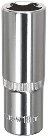 Sealey Sp1218D Walldrive Socket 18Mm Deep 1/2Sq Drive Fully Polished