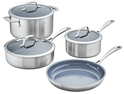 ZWILLING J.A. Henckels Spirit Keramik-Kochgeschirr-Set, 7-teilig, Edelstahl