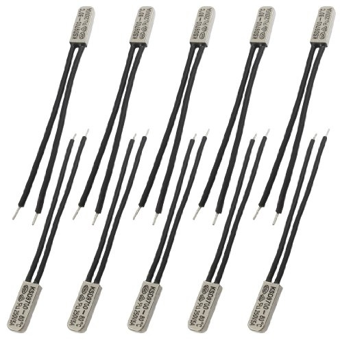 sourcing map 10 Pcs Bimetal Temperature Control Switch Thermostat 80C N.C KSD9700