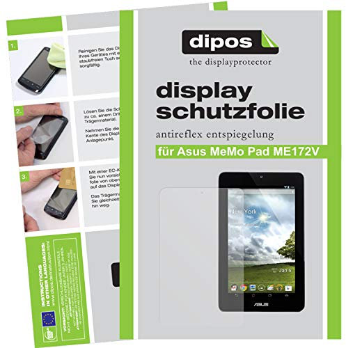 dipos I 2X Protector de Pantalla Mate Compatible con ASUS MeMo Pad ME172V pelicula Protectora