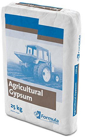 British Gypsum for Agricultural Amendment, Amend Very Compact Clay Soils, 25 kg Bag