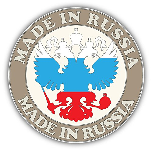 Made In Russia Flag Emblem Hochwertigen Auto-Autoaufkleber 12 x 12 cm