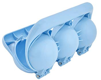 Superio Snowball Maker Triple Balls Mold, Kid Snow Toy Light Blue Triple Mold Snowballs Maker, outdoor Winter Fun, Sand Mold