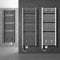ECD Germany Radiatore Scaldasalviette Elettrico 300W Termoarredo da Bagno Moderno in Acciaio Cromato - 750x800 mm - Dritto con Attacco Laterale - Scaldasalviette Asciugabiancheria 750x800 mm 300W