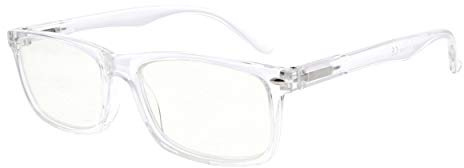 Eyekepper Stilvoll Aussehen Grystal Vision Komfort Frühling Scharniere Computer Lesebrille Anti-Blaulicht Lesehilfe Herren Frauen Transparent +2.25