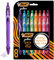 BIC® Gel-ocity - Bolígrafos de gel retráctiles de secado rápido, punta media, 0,7 mm, colores surtidos, paquete de 8