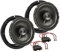 tomzz Audio 4057-001 Kit di installazione per diffusori TA16.5-Pro compatibile con VW Golf 4 IV Passat 3BG Polo 9N New Beetle Sistema coassiale da 165 mm