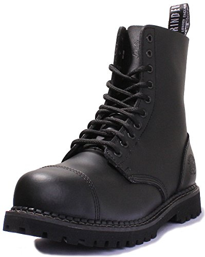 Grinders Stag CS Steel Toe (10 Eyelet Lace up Boot Black 6 UK Womens)