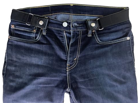 VALERIO Herren Unisex Schnallenfreier Gürtel aus echtem Leder ohne Beulen und Wölbungen. (105 cm/ 40 Inches)