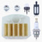 HAISHINE Filtro Aria Carburante Primer Bulb Bar Nuts Kit Candela di accensione per Husqvarna 340 345 346 XP 350 351 353 Motosega sostituire Parti [# 537024003]