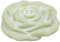 Deko Rose, Keramik, creme grün, 13 cm, Gartendeko Shabby