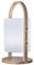 Lumisky Lanterne lumière blanche de jardin avec anse en bois sans fil sur batterie WOODY à LED Polyéthylène rotomoulé, ∅19xH37 cm