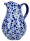 London Pottery C001006 Splash Milk Jug / Water Jug Pitcher, Stoneware, Blue / White, 1.1 Litres