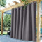 StangH Extra Long Curtains Outdoor Waterproof Patio Curtains Grommet Blackout Thermal Insulated Drapes for Pergola/Yard/Gazebo, Grey, W100 x L108 inches, 1 Panel