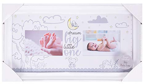 Baby Keepsake Double Photo Frame - Dream Big Little One